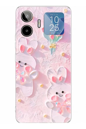 General Mobile GM 26 PRO Uyumlu Sevimli Tavşanlar Baskılı Silikon Kılıf