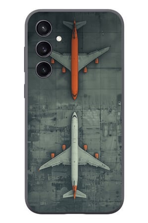 Samsung Galaxy S23 Uyumlu İki Uçak Baskılı Silikon Kılıf
