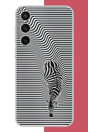Samsung Galaxy S23 FE Uyumlu Abstract zebra Baskılı Silikon Kılıf