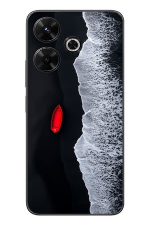Redmi 13 Uyumlu Kırmızı Tekne Yalnız Baskılı Silikon Kılıf