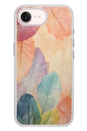 İphone 17e Uyumlu Hafif Yapraklar Baskılı Silikon Kılıf
