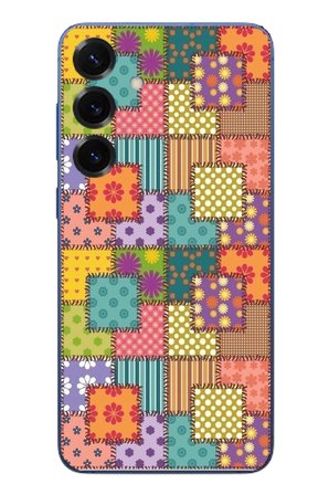 Samsung Galaxy S25 Plus Uyumlu Kare Motifleri Baskılı Silikon Kılıf
