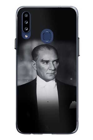 Samsung Galaxy A20S Uyumlu Zarafet ve Asalet: Atatürk Smokinli Baskılı Silikon Kılıf