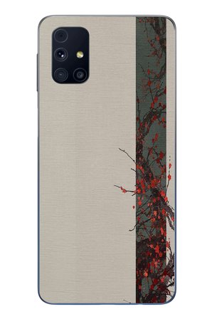 Samsung Galaxy M31s Uyumlu Sade Sonbahar Sarmaşık Baskılı Silikon Kılıf