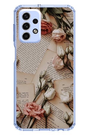 Samsung Galaxy A33 Uyumlu Retro Gazete Güller Tasarımlı Baskılı Silikon Kılıf