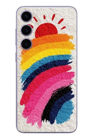Samsung Galaxy S24 Plus Uyumlu Güneşli Gökkuşağı Baskılı Silikon Kılıf