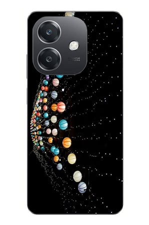 Oppo A3 Uyumlu Gezegenlerin Dansı Baskılı Silikon Kılıf