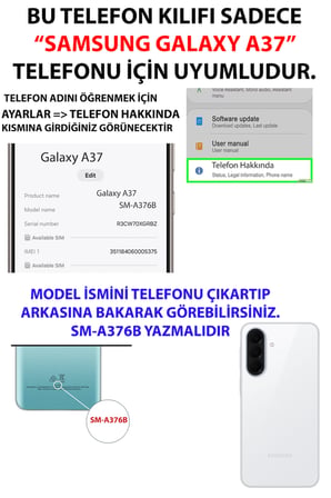 Samsung Galaxy A37 Uyumlu embe Çizgili ve Lale Desenli Baskılı Silikon Kılıf