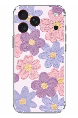 iPhone 18 PRO MAX Uyumlu Renkli Papatyalar Sulu Boya Baskılı Silikon Kılıf