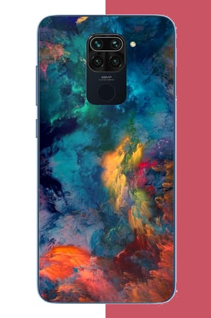 Redmi Note 9 Uyumlu Renklerin Dansı Baskılı Silikon Kılıf