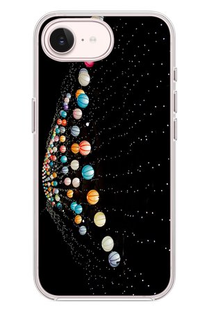 İphone 17e Uyumlu Gezegenlerin Dansı Baskılı Silikon Kılıf