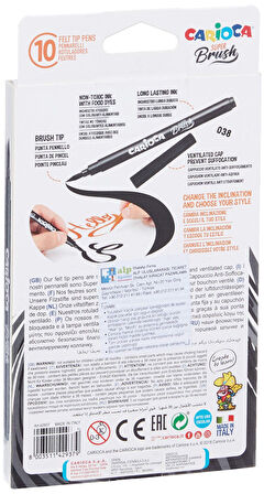 Carioca Süper Brush Keçeli Boya Kalemi 10Lu