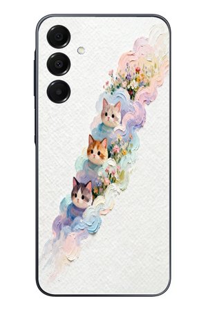 Samsung Galaxy A16 Uyumlu Yağlı Boya Kediler Baskılı Silikon Kılıf