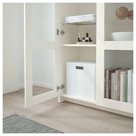 Büfe, cam-beyaz, 78x95 cm