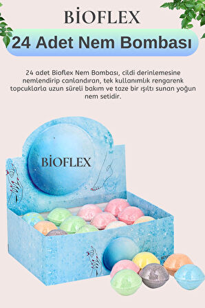 24'lü Banyo Bombası Seti Renkli, Aromalı, Köpüren Nem Bombaları Büyük Top | Jakuzi & Küvet Uyumlu