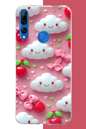 Huawei Y9 Prime (2019) Uyumlu mutlu bulutlar Baskılı Silikon Kılıf