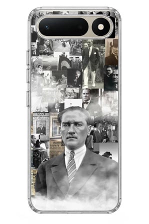 Tecno Spark 50 5G Uyumlu Mustafa Kemal Atatürk Kolaj Baskılı Silikon Kılıf