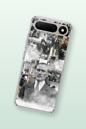 Tecno Spark 50 5G Uyumlu Mustafa Kemal Atatürk Kolaj Baskılı Silikon Kılıf