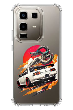 Infinix Note 50 PRO Uyumlu GTR Güneş Ejderha Tasarımlı Baskılı Silikon Kılıf