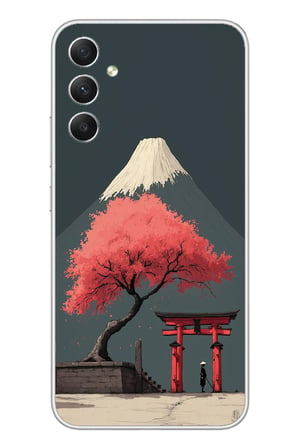 Samsung Galaxy A34 Uyumlu Fuji Dağı Baskılı Silikon Kılıf