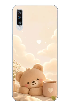 Samsung Galaxy A50-A30S Uyumlu Sevimli Tatlı Ayı Baskılı Silikon Kılıf