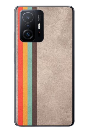 Xiaomi Mi 11 T-11 T Pro Uyumlu Retro Gökkuşağı Baskılı Silikon Kılıf
