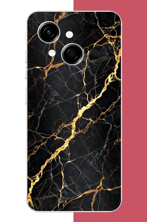 Tecno Spark GO 1 Uyumlu altın diyagonal Baskılı Silikon Kılıf