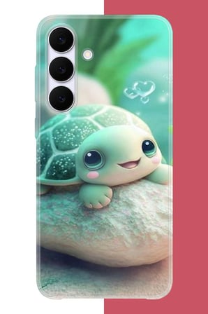Samsung Galaxy S25 FE Uyumlu sevimli kaplumbağa Baskılı Silikon Kılıf