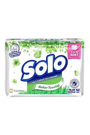 Solo Islak Havlu 3x52'li