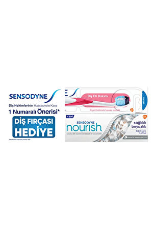 Sensodyne Nourish Diş Macunu 50 ml + Diş Eti Bakım Diş Fırçası