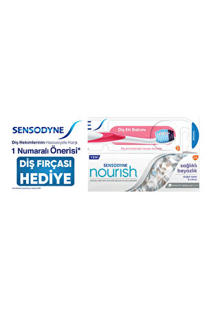 Sensodyne Nourish Diş Macunu 50 ml + Diş Eti Bakım Diş Fırçası