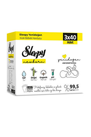 Sleepy Natural Yenidoğan Islak Mendil 120 Adet