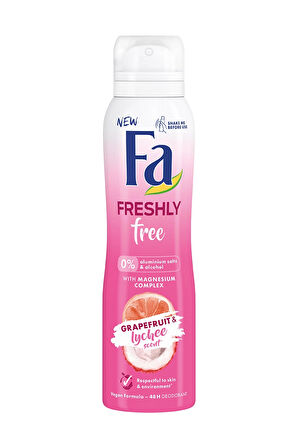 Fa Deodorant Freshly Free Greyfurt&Lychee Sprey Kadın 150 ml