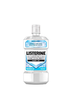 Listerine Ağız Suyu Advanced White Hafif Tat 500 ml
