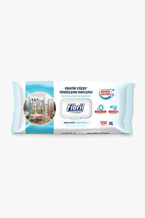 Fibril Yüzey Temizlik Havlusu 100 Lü Beyaz Sabun Kokulu