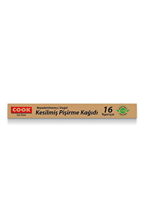 Cook Kesilmiş Pişirme Kağıdı Doğal 16'lı