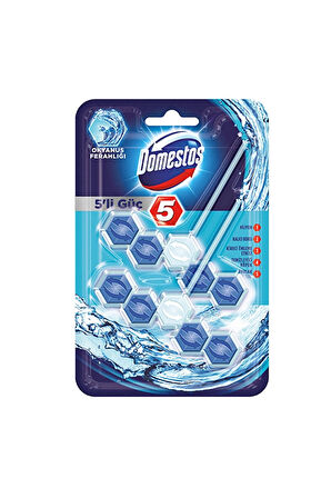Domestos Wc Temizleyici Blok 2x5'li Güç Okyanus Ferahlığı