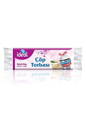 İdeal Büzgülü Çöp Torbası Beyaz Sabun Kokulu 7'li