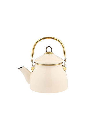Hometime Emaye Kettle Demlik Krem 2 Litre