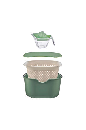 Gmax Süzgeçli Set 5 Parça Set Yeşil