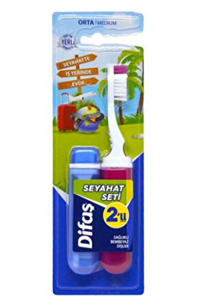 Difaş Diş Fırçası 2'li Seyahat Seti