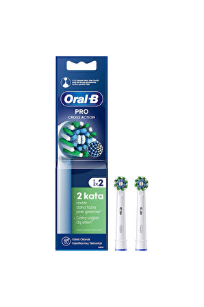 Oral-B Sarjlı Diş Fırçası Yedek Cross Action 2'li Beyaz
