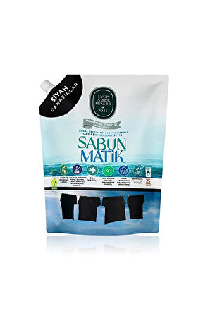 Doğal Zeytinyağı İçerikli Çamaşır Yıkama Sıvısı Siyahlar 1,5 Lt Doypack