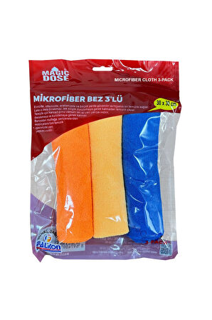 Magic Dose 3'lü Mikrofiber Bez 30x30 FA1-986