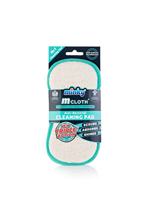 Minky Mcloth Üç Etkili Anti-Bakteriyel Temizlik Pedi Turkuaz