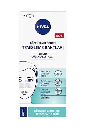 2 ADET  Nivea Gözenek Arındırıcı Temizleme Bantları 4'lü