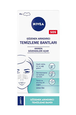 2 ADET  Nivea Gözenek Arındırıcı Temizleme Bantları 4'lü