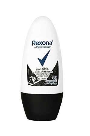 2 ADET  Rexona Roll-On Invisible Black+White Kadın 50 ml