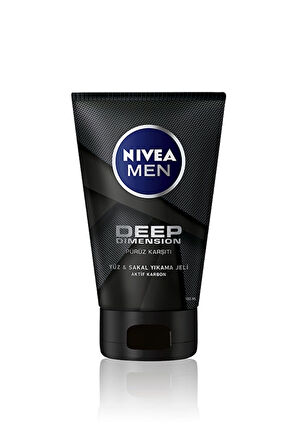 2 ADET  Nivea Men Yüz&Sakal Yıkama Jeli Deep 100 ml