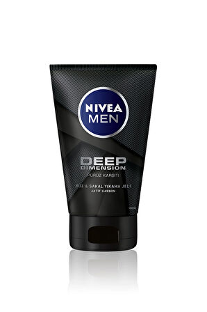 2 ADET  Nivea Men Yüz&Sakal Yıkama Jeli Deep 100 ml